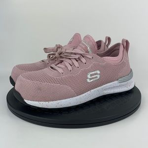 Skechers Bulkin Balran Pink/White Composite Toe Work Shoe 108033 Women's Size 7